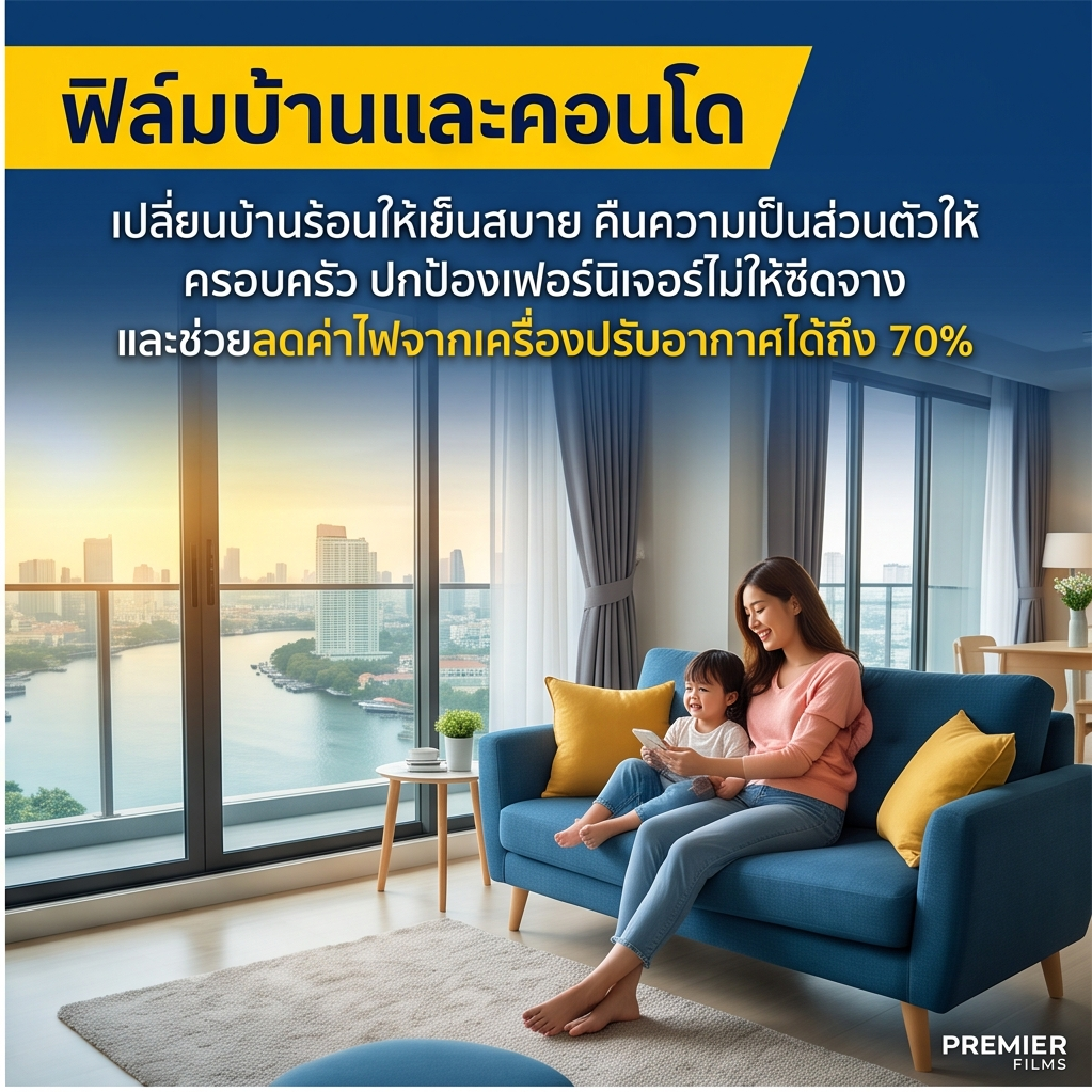 รับติดตั้งฟิล์มอาคาร ฟิล์มบ้านและคอนโด นครปฐม
