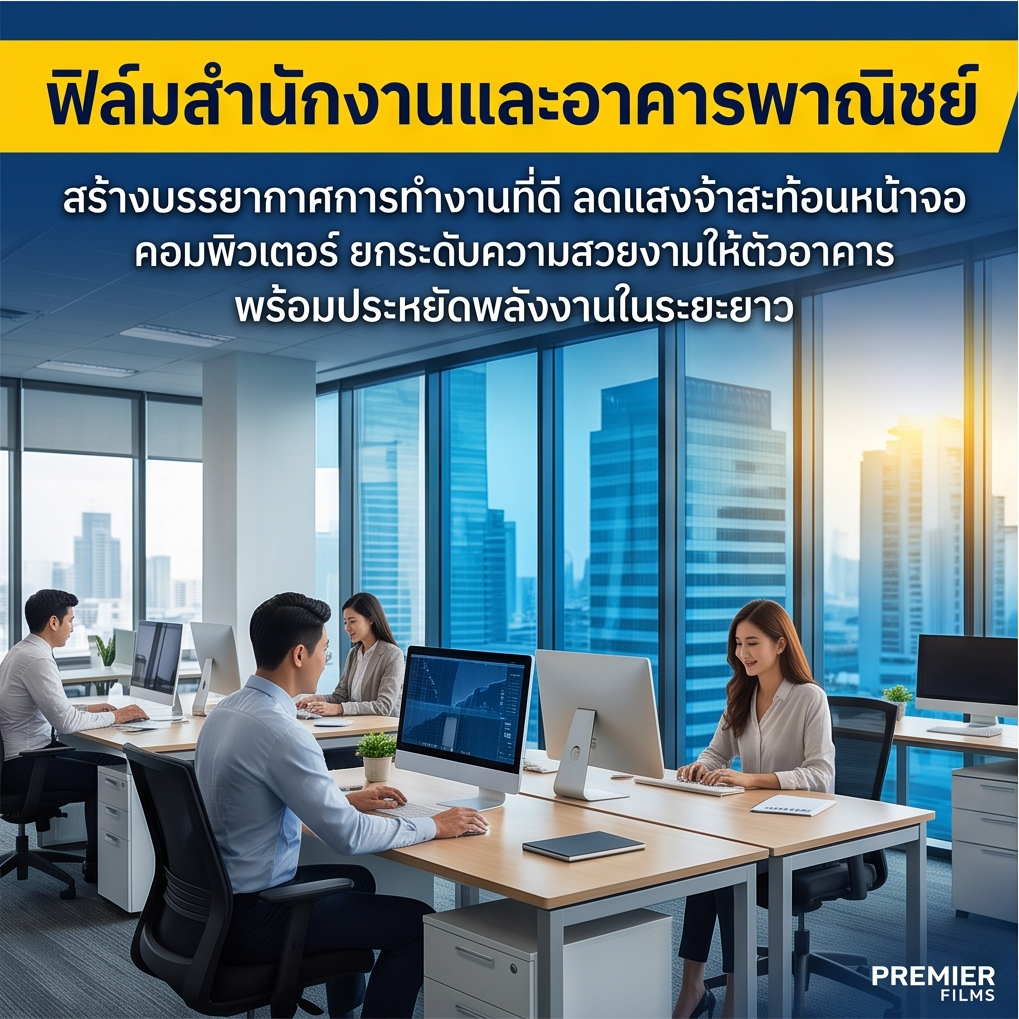 บริการติดฟิล์มสำนักงานและอาคารพาณิชย์ นครปฐม