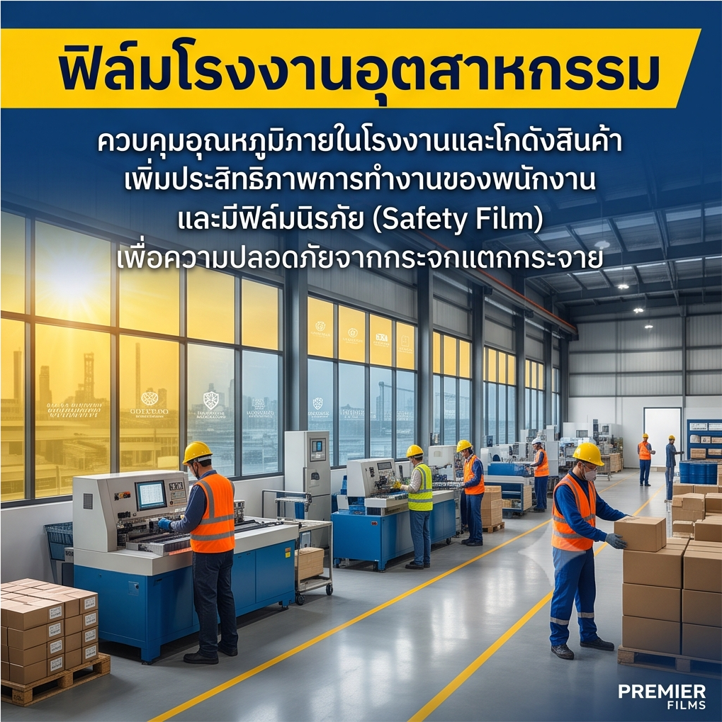 รับติดตั้งฟิล์มนิรภัย ฟิล์มโรงงานอุตสาหกรรม