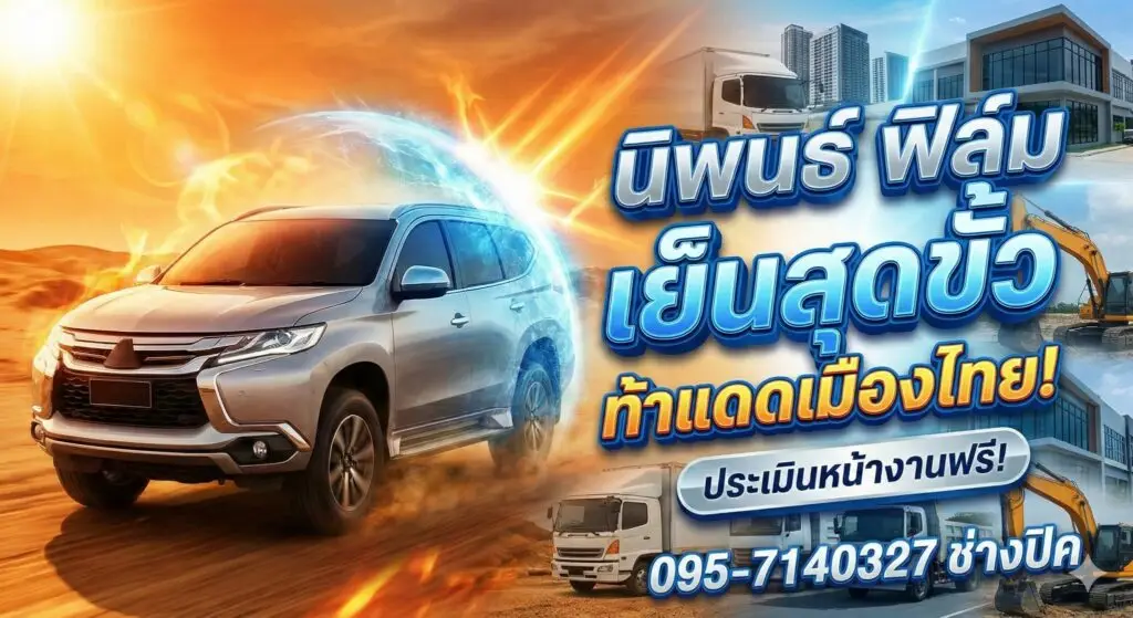 ร้านนิพนธ์ ฟิล์ม นครปฐม รับติดฟิล์มรถยนต์และอาคาร